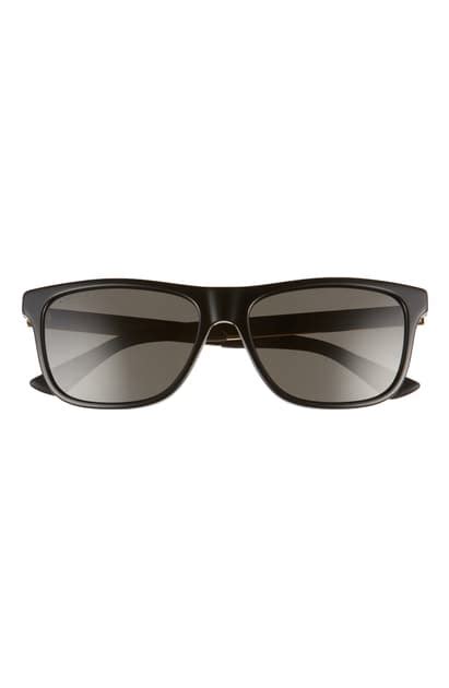 gucci polar|Gucci 57mm Polarized Rectangular Sunglasses .